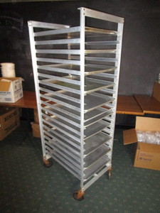lot 27 image: Alum Baking Sheet Rack w10 17x25 Alum Baking Sheets
