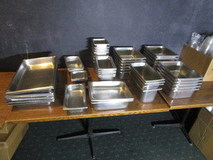 lot 47 image: Stainless Steel Food Pans Lids