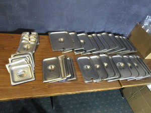 lot 48 image: Stainless Steel Food Pans Lids