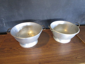 lot 85 image: (2) 16 Alum Strainers