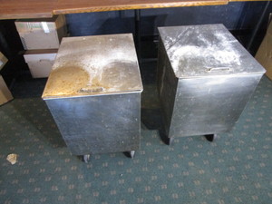 lot 67 image: (2) Flour Carts 17x21x25