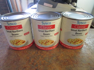 lot 125 image: (3) Cans Great Northern Beans