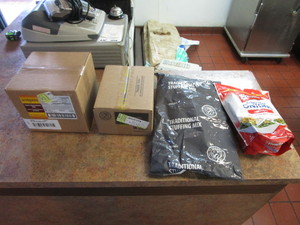 lot 126 image: Taco Seasoning Mix, Mustard Packets, Stuffing Mix, Crispy Fried Onions