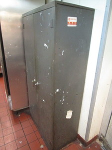 lot 163 image: Steel Cabinet  Contents 18x36x6