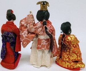 lot 162 image: Vintage Kyugetsu Composite Japanese Ningyo Dolls Sewn Kimonos