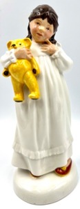 lot 274 image: 1982 ROYAL DOULTON - CHILDHOOD DAYS AND SO TO BED - H.N 2966 signed SB Porcelain Figurine