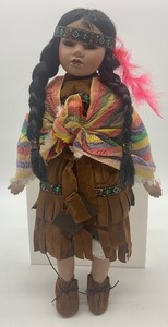 lot 34 image: NATIVE AMERICAN Porcelain Doll
