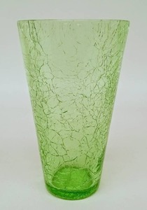 lot 303 image: Retro Set of Crackle Green Highball Glasses by 10 Strawberry Street