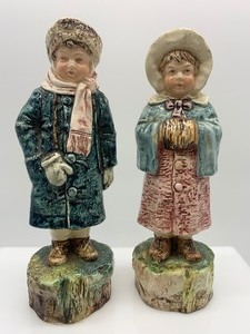 lot 188 image: VINTAGE European Boy and Girl Figurines
