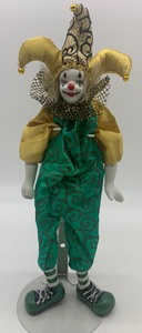 lot 197 image: VINTAGE Porcelain Jester Clown Doll