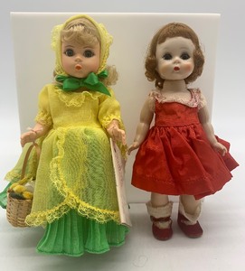 lot 186 image: Pair Vintage MADAME ALEXANDER Dolls - Pair Daffy Down Dilly and Alexander-kins (Wendy)