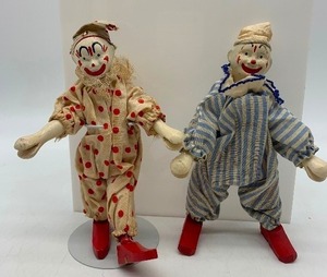 lot 198 image: Pair Antique Vintage SCHOENHUTS Clowns