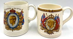 lot 294 image: Vintage MALING Coronation of H.M. King Edward VIII & JOHNSON BROS BRITISH POTTERY Silver Jubilee of George V & Queen Mary Cups