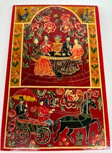 lot 111 image: Vintage Asian Collectibles ABACUS & Original PAINTING on Board