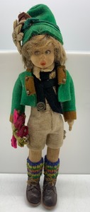lot 232 image: LENCI Amazing Miniature Doll Collection - Green Hat