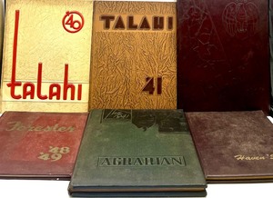 lot 288 image: Vintage 1940s & 1950s TALAHI, AGRARIAN, FORESTER & HAVEN Yearbooks - QTY 6