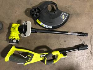 lot 31 image: RYOBI ONE 18V 13 in. Cordless Battery String TrimmerEdger (Tool Only)   Customer Returns See Pictures
