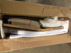 lot 35 image: Beckstrom Beige and Natural Upholstered Dining Chair (Set of 2) by Noble House   Customer Returns See Pictures