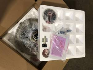 lot 41 image: Home Decorators Collection Tuilene 21 in. Integrated LED Titanium Ceiling Fan with Light and Remote Control Customer Returns See Pictures