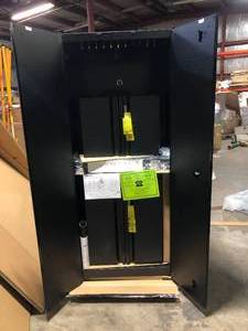 lot 12 image: Husky 3-Piece Regular Duty Welded Steel Garage Storage System in Black Customer Returns See Pictures