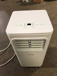 lot 19 image: Vissani 5,000 BTU 115-Volt Portable Air Conditioner for 150 sq. ft. Rooms with Dehumidifier and Remote in White Missing Pieces   Customer Returns See Pictures