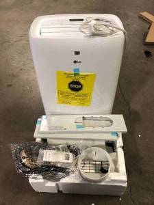 lot 20 image: LG 7,000 BTU (12,000 BTU ASHRAE) 115V Portable Air Conditioner Cools 300 Sq. Ft. with Dehumidifier in White Customer Returns See Pictures