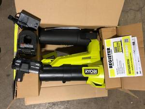 lot 30 image: RYOBI ONE HP 18V Brushless 110 MPH 350 CFM Cordless Variable-Speed Jet Fan Leaf Blower w 4.0 Ah Battery and Charger    Customer Returns See Pictures