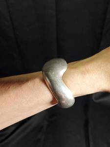 lot 303 image: Tiffany & Co. Elsa Peretti Sterling Silver Bone Cuff Bracelet