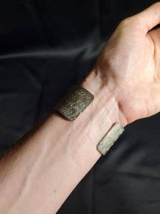 lot 304 image: Tiffany & Co. Silver Engraved Cuff Bracelet