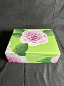 lot 535 image: Mixed Household Lot Decorative Box, Candle, Slipper Socks, and Fabric Mask