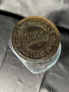 lot 563 image: Americana Mason Craft & More Vintage Style Glass Jar with Metal Lid