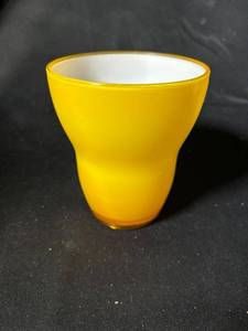 lot 584 image: Lot of Yellow Plastic Cups, Salt Shaker, and Assorted Foam Can Coolers