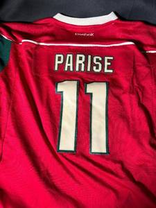 lot 591 image: Youth Reebok Minnesota Wild Jersey - Parise #11