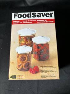 lot 595 image: FoodSaver Designer Canister Set - 3 Pieces