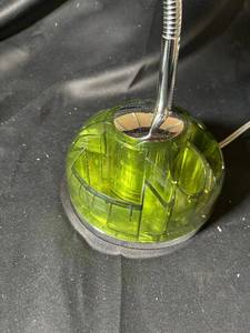 lot 701 image: Green Desk Lamp with Flexible Neck and Chrome Accents