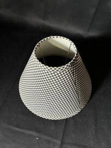 lot 784 image: Whimsical Checkered Base Table Lamp with Shade and Bulb