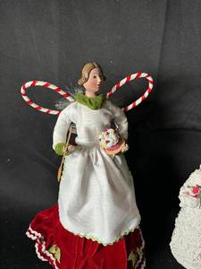lot 818 image: Vintage Christmas Angel and Snowman Figurines