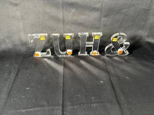 lot 826 image: Set of Clear Acrylic Letters ZUH&