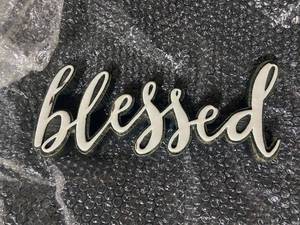 lot 612 image: Decorative Glass Vase & Blessed Sign