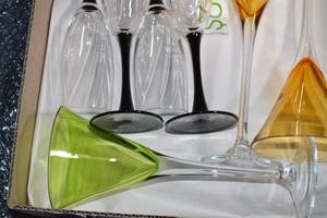 lot 79 image: Assorted Colored Glass Stemware Collection