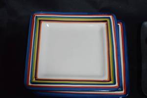 lot 82 image: Assorted Ceramic Dishware Set with Decorative Plates, Bowl, and Pitcher