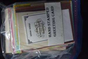 lot 88 image: Assorted Hand Stamped and Greeting Cards Lot