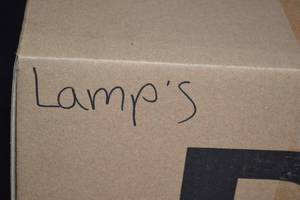 lot 94 image: Set of Modern Clear Glass Table Lamps
