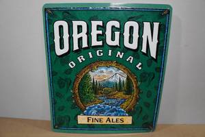 lot 119 image: Oregon Beer Rasied Metal Sign