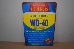lot 123 image: WD-40 Metal Sign