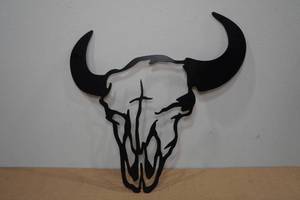 lot 174 image: Laser Cut Metal Bull Head