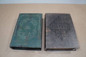lot 176 image: 2 Faux Book Secret Storage Boxes