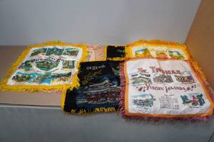 lot 199 image: 7 WWII Era Post Card Pillow Covers
