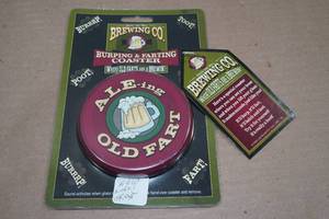 lot 215 image: Novelty Burping and Farting Beer Coaster