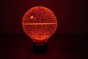 lot 225 image: Star Wars Death Star 7-Colored Night Light